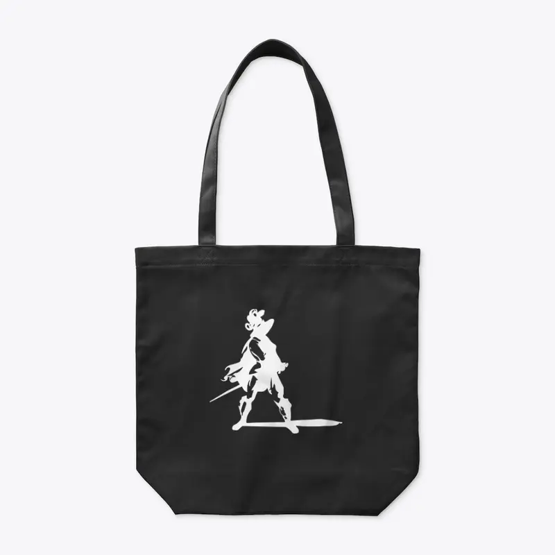 Solitary Fencer Black Tote Bag